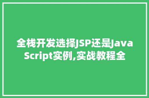 全栈开发选择JSP还是JavaScript实例,实战教程全